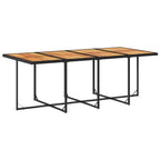 13-tlg. Garten-Essgruppe mit Kissen Schwarz Poly Rattan