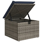 8-teiliges Gartensofa-Set mit Kissen, grau, Polyrattan