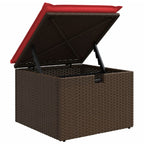 8-teiliges Gartensofa-Set mit Kissen, braun, Polyrattan