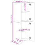Aktenschrank Weiß 60x32x153 cm Holzwerkstoff