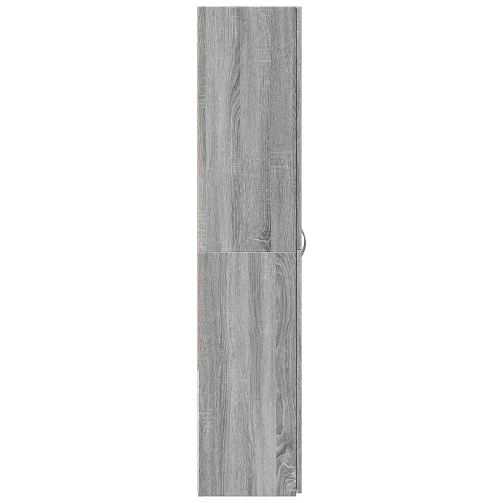 Aktenschrank Grau Sonoma 60x32x153 cm Holzwerkstoff