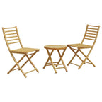 3-tlg. Bistro-Set Bambus