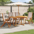 Gartenstühle 4 Stk. Klappbar Massivholz Akazie und Textilene