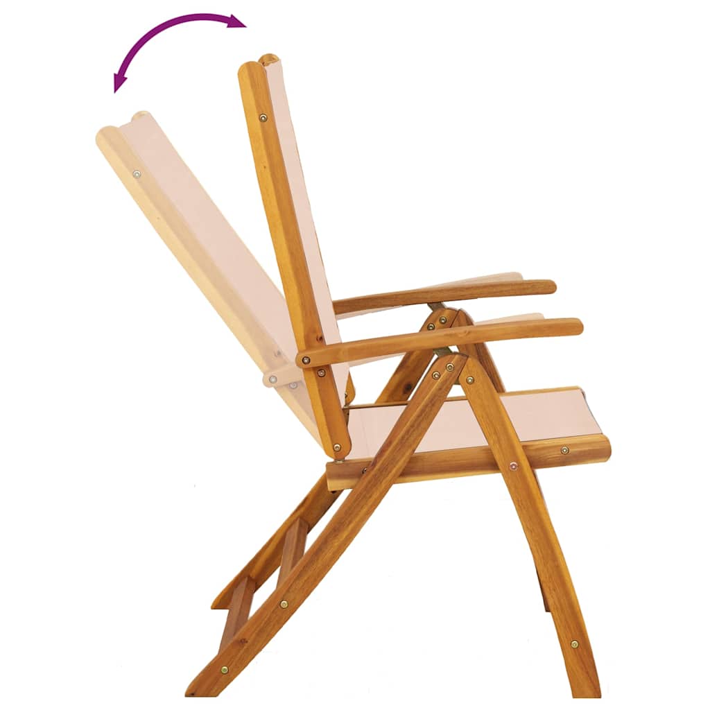 Gartenstühle 8 Stk. Klappbar Massivholz Akazie und Textilene