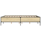 Bettgestell Sonoma-Eiche 160x200 cm Holzwerkstoff und Metall