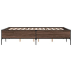 Bettgestell Braun Eichen-Optik 120x200 cm Holzwerkstoff Metall