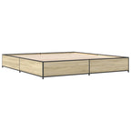 Bettgestell Sonoma-Eiche 200x200 cm Holzwerkstoff und Metall