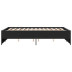 Bettgestell Schwarz 120x190 cm Holzwerkstoff und Metall