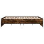 Bettgestell Räuchereiche 120x190 cm Holzwerkstoff und Metall