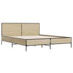 Bettgestell Sonoma-Eiche 120x200 cm Holzwerkstoff und Metall