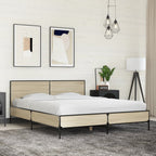 Bettgestell Sonoma-Eiche 150x200 cm Holzwerkstoff und Metall