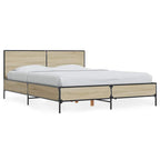 Bettgestell Sonoma-Eiche 140x190 cm Holzwerkstoff und Metall