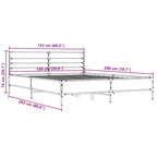 Bettgestell Schwarz 150x200 cm Holzwerkstoff und Metall