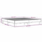 Bettgestell Räuchereiche 200x200 cm Holzwerkstoff und Metall