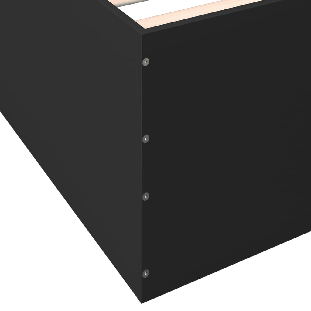 Bettgestell Schwarz 120x200 cm Holzwerkstoff