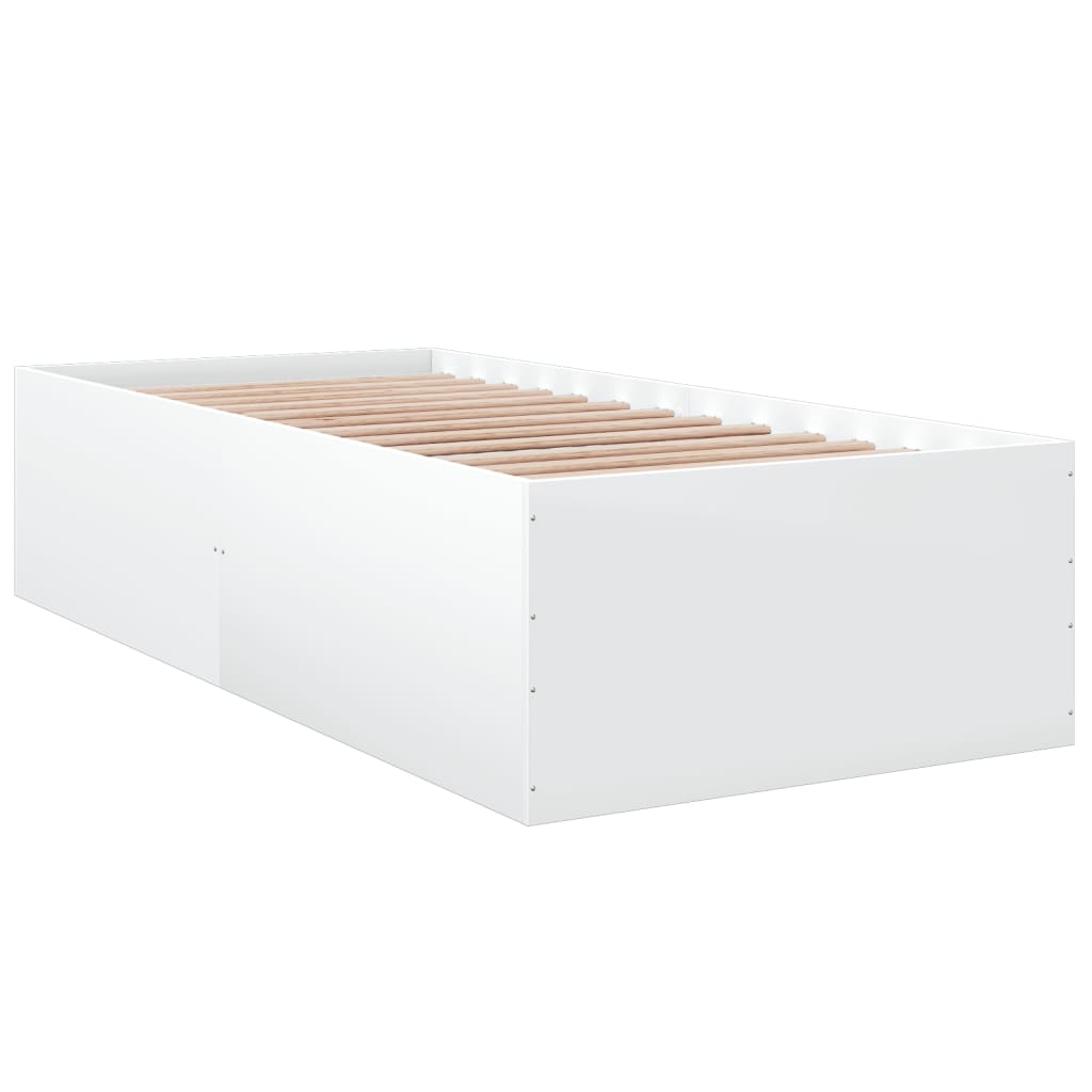 Bettgestell Weiß 75x190 cm Holzwerkstoff