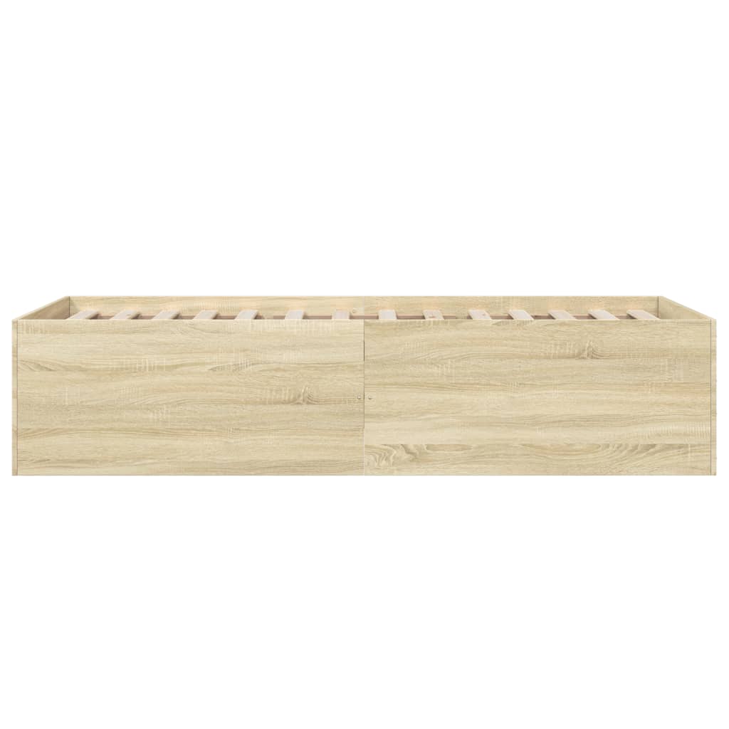 Bettgestell Sonoma-Eiche 75x190 cm Holzwerkstoff