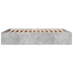 Bettgestell Betongrau 150x200 cm Holzwerkstoff