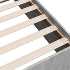 Bettgestell Betongrau 150x200 cm Holzwerkstoff