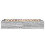 Bettgestell Grau Sonoma 135x190 cm Holzwerkstoff