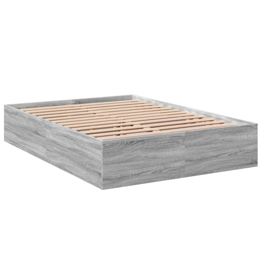 Bettgestell Grau Sonoma 120x190 cm Holzwerkstoff