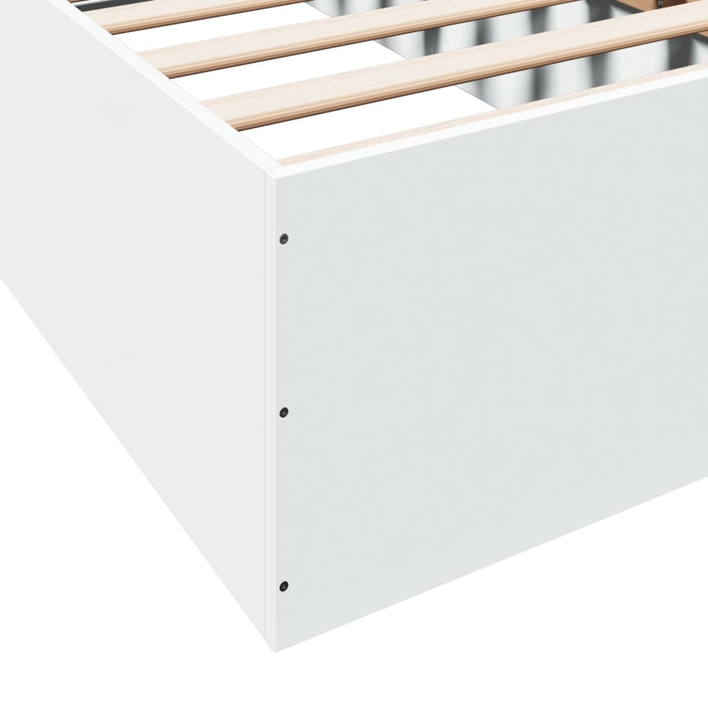 Bettgestell Weiß 100x200 cm Holzwerkstoff