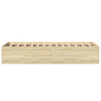 Bettgestell Sonoma-Eiche 100x200 cm Holzwerkstoff