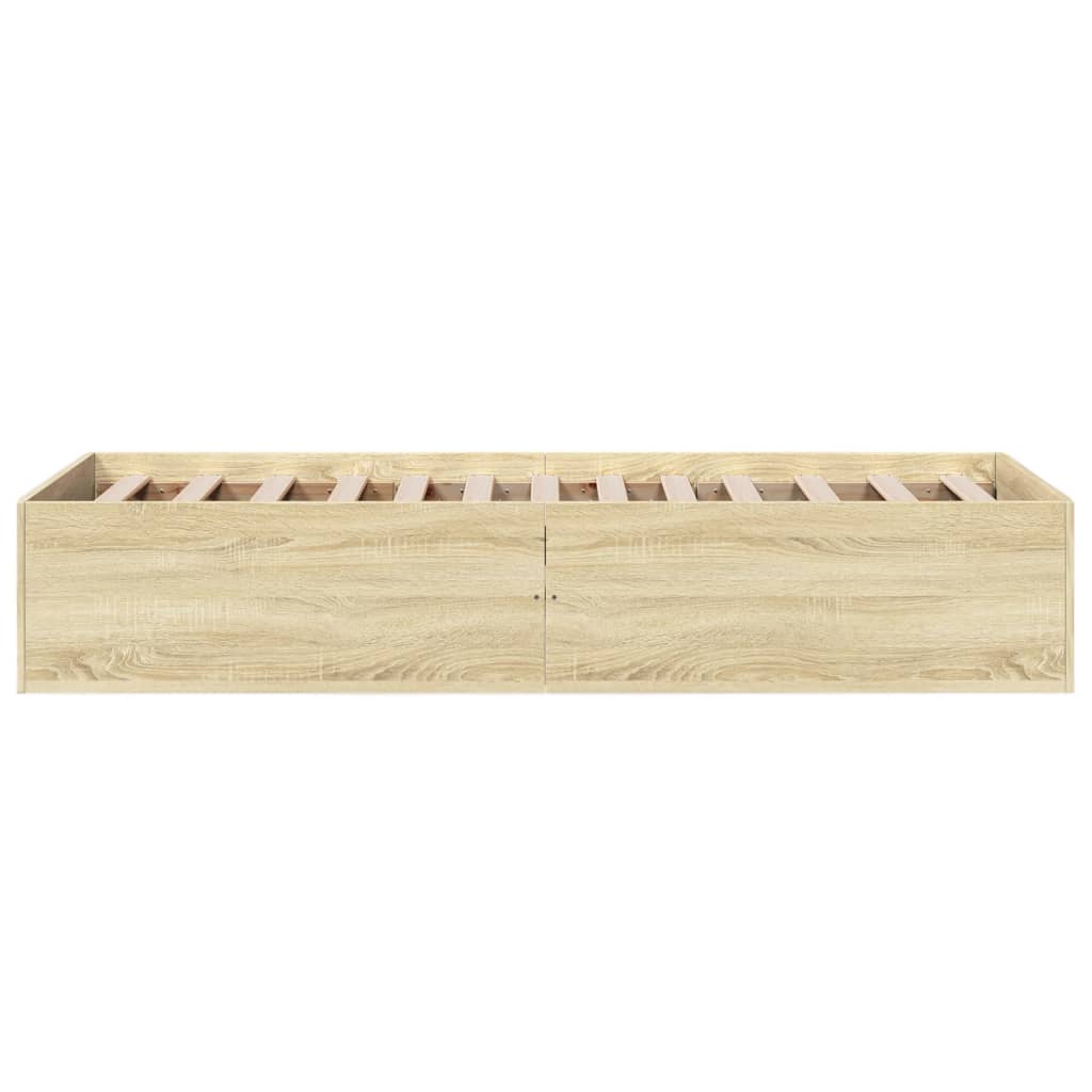 Bettgestell Sonoma-Eiche 100x200 cm Holzwerkstoff