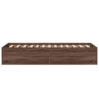 Bettgestell Braun Eichen-Optik 90x190 cm Holzwerkstoff