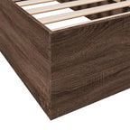 Bettgestell Braun Eichen-Optik 90x190 cm Holzwerkstoff
