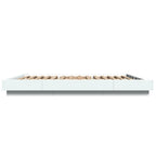 Bettgestell mit LED Weiß 160x200 cm Holzwerkstoff