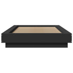Bettgestell mit LED Schwarz 75x190 cm Holzwerkstoff