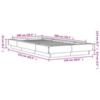 Bettgestell Sonoma-Eiche 100x200 cm Holzwerkstoff