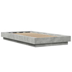 Bettgestell Betongrau 100x200 cm Holzwerkstoff