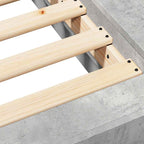 Bettgestell Betongrau 100x200 cm Holzwerkstoff