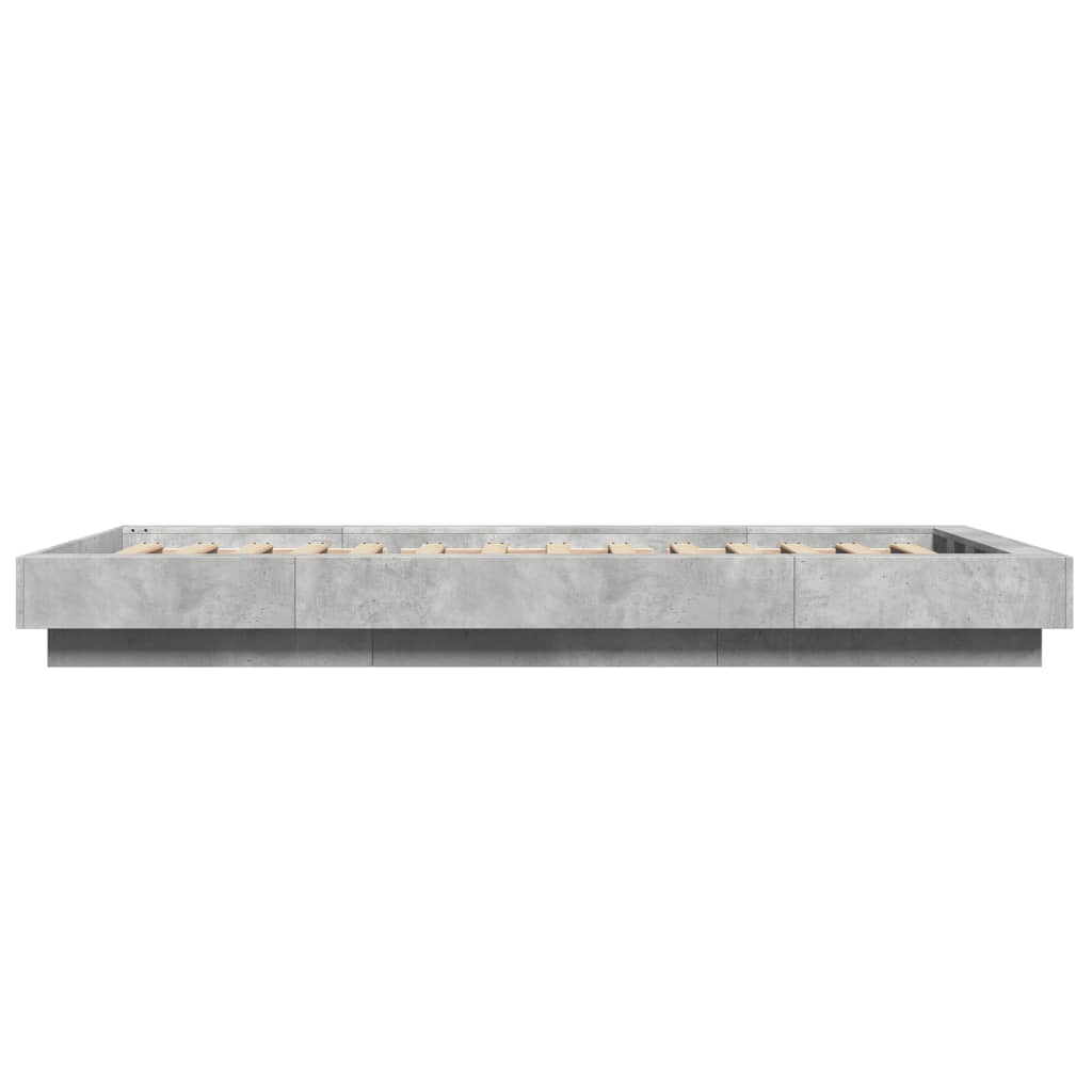 Bettgestell Betongrau 90x200 cm Holzwerkstoff