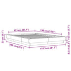 Bettgestell Sonoma-Eiche 135x190 cm Holzwerkstoff