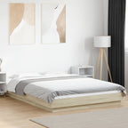 Bettgestell Sonoma-Eiche 135x190 cm Holzwerkstoff