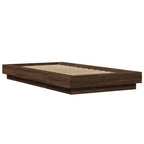 Bettgestell Braun Eichen-Optik 90x190 cm Holzwerkstoff