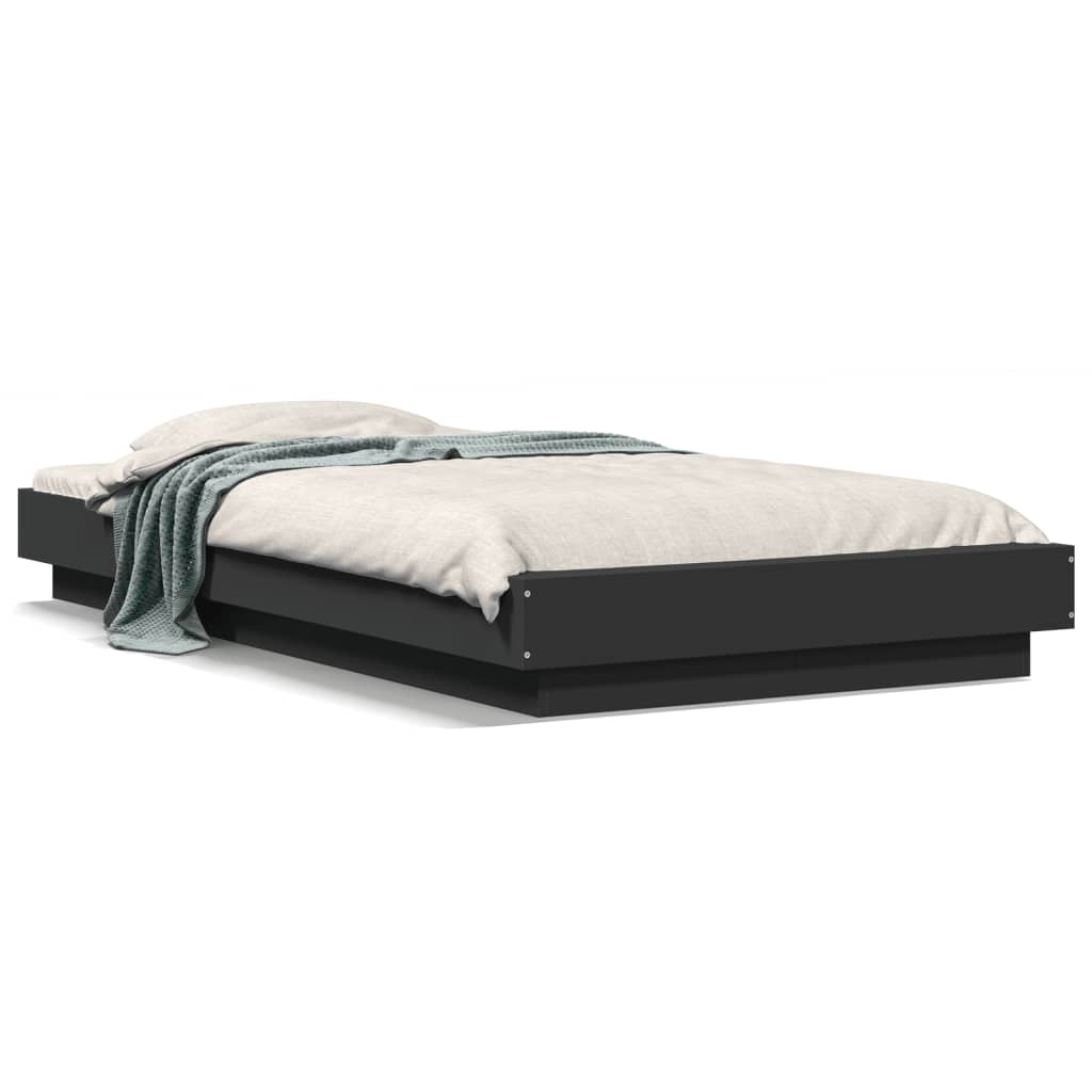 Bettgestell Schwarz 75x190 cm Holzwerkstoff