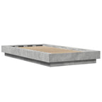 Bettgestell Betongrau 75x190 cm Holzwerkstoff
