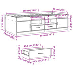 Tagesbett mit Schubladen ohne Matratze Sonoma-Eiche 75x190 cm