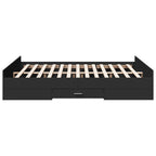 Bettgestell mit Schubladen Schwarz 150x200 cm Holzwerkstoff