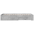 Bettgestell mit Schubladen Betongrau 90x200 cm Holzwerkstoff