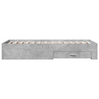 Bettgestell mit Schubladen Betongrau 90x190 cm Holzwerkstoff
