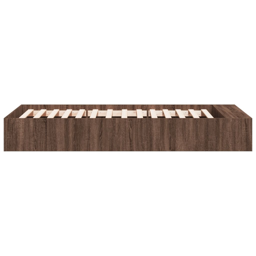 Bettgestell Braun Eichen-Optik 90x190 cm Holzwerkstoff