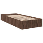 Bettgestell Braun Eichen-Optik 75x190 cm Holzwerkstoff
