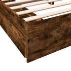 Bettgestell mit Schubladen Räuchereiche 180x200cm Holzwerkstoff
