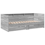 Tagesbett mit Schubladen ohne Matratze Grau Sonoma 100x200 cm
