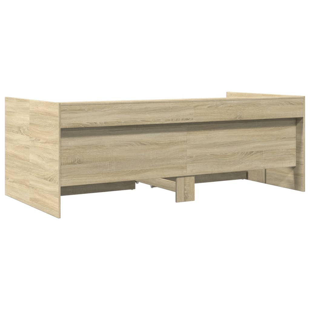 Tagesbett mit Schubladen ohne Matratze Sonoma-Eiche 90x200 cm
